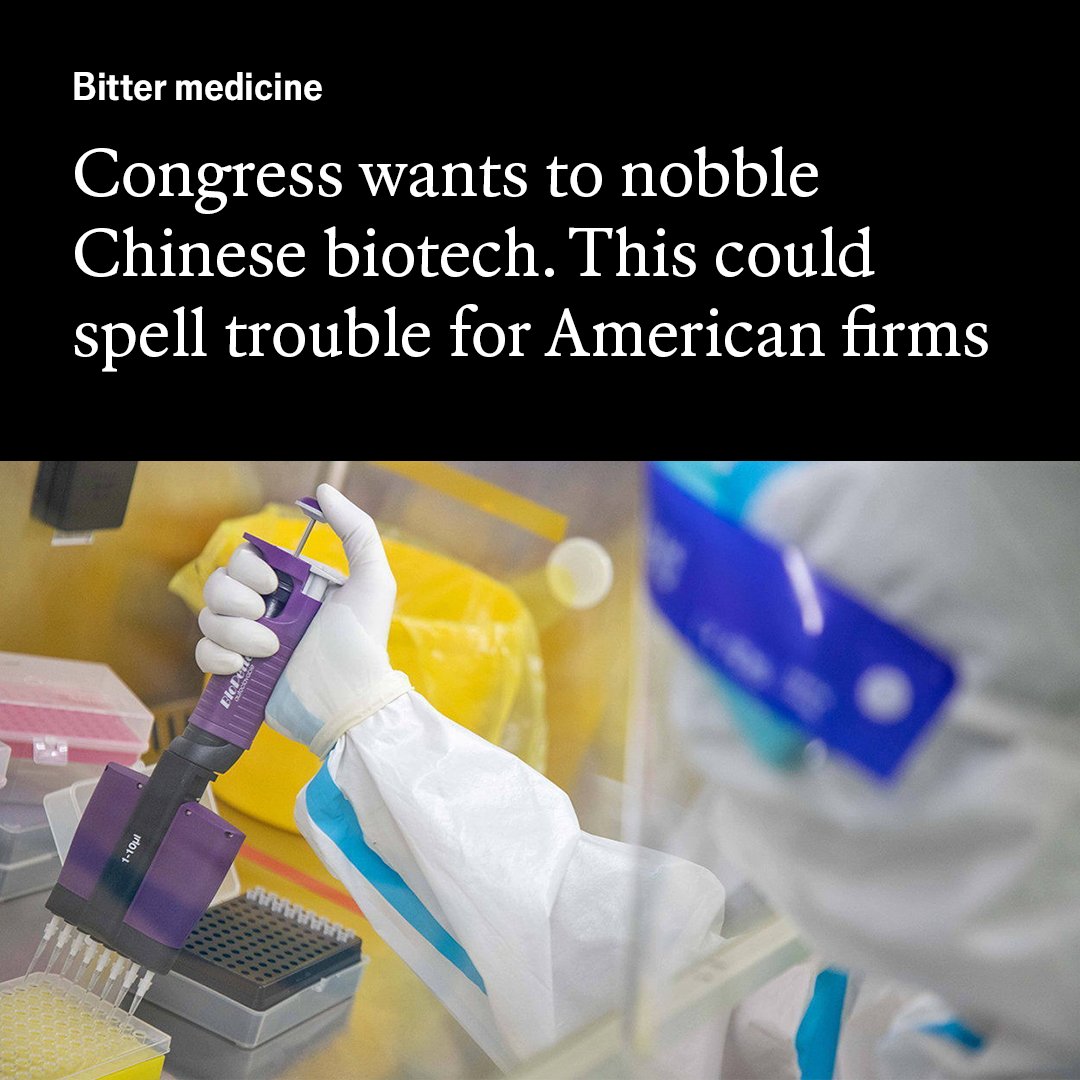 American health-care costs are sky-high and getting higher. Chinese biotechnology is increasingly sophisticated and getting cheaper. A match made in heaven? Not to Congress econ.st/3xNGzE0

Photo: Imago