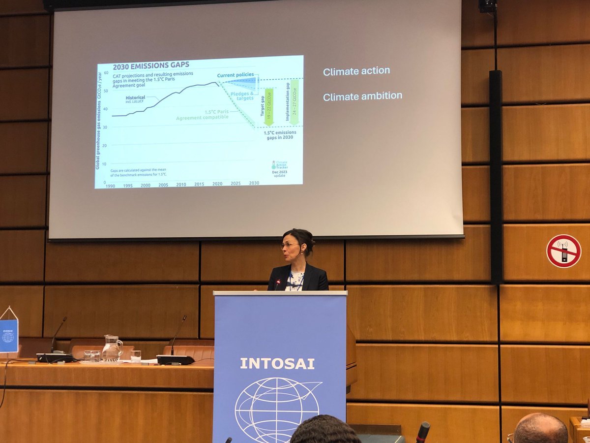 .@Perssonasa of @SEIresearch, shared keynote remarks at the #UN- #INTOSAI Symposium, noting a new era of #climateaccountability wherein #SAIs serve a key role in meeting future #SDG13 goals and #climatetargets, and how scientific academia can share tools with the SAI community.