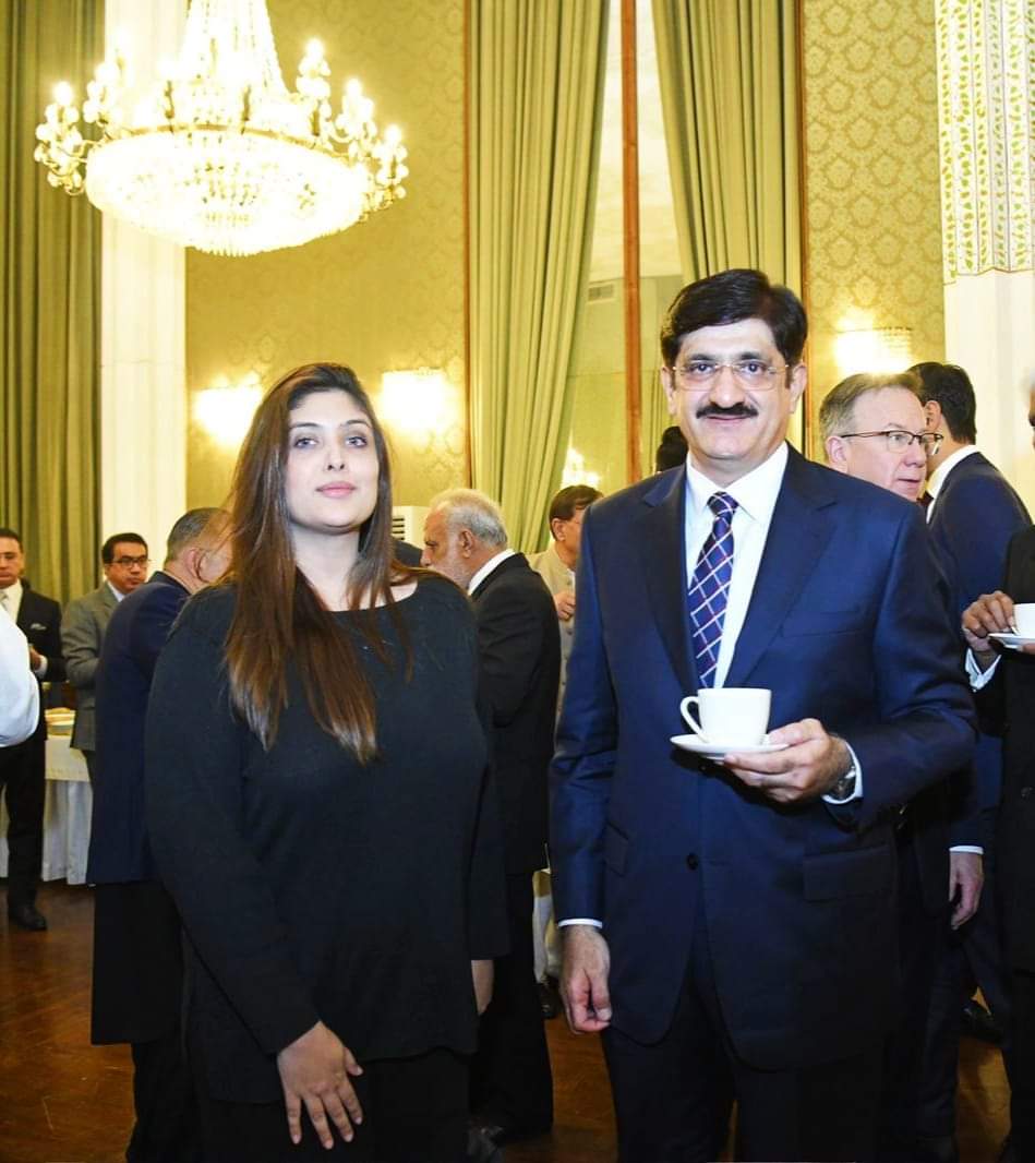 with my great friend Kiran Khan Chairman of the Senate of Pakistan Yousafrazagilani , Hina Rabbani Khar Former Minister of Foreign affairs and Murad Ali Shah Chief Minister of Sindh