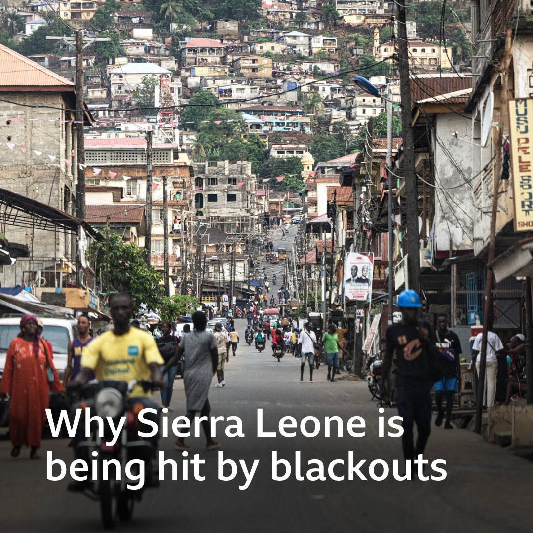 Sierra Leone’s capital has been plunged into darkness for weeks, severely disrupted daily life.

Most of Freetown’s power comes from a Turkish ship, Karpowership, which switched off the lights over an unpaid $48m (£38m) bill.

More here: bbc.in/3U1TE47