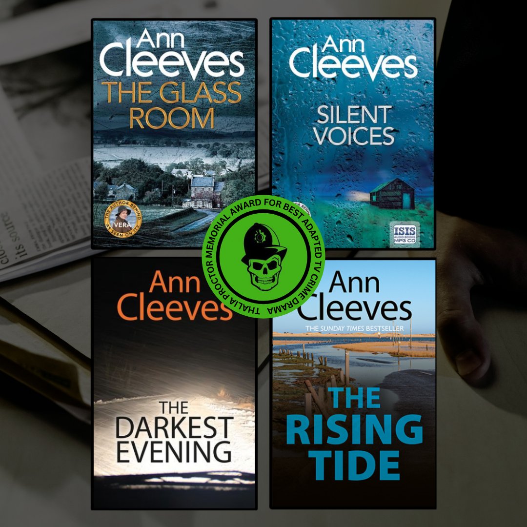 Based on @AnnCleeves ' Vera Stanhope book series, the ITV adaptation Vera has been shortlisted for @CrimeFest 's Thalia Proctor Memorial Award for Best Adapted TV Crime Drama! #CrimeFestAwards #CrimeFest #bookawards #crimefiction #largeprintbooks #audiobooks
