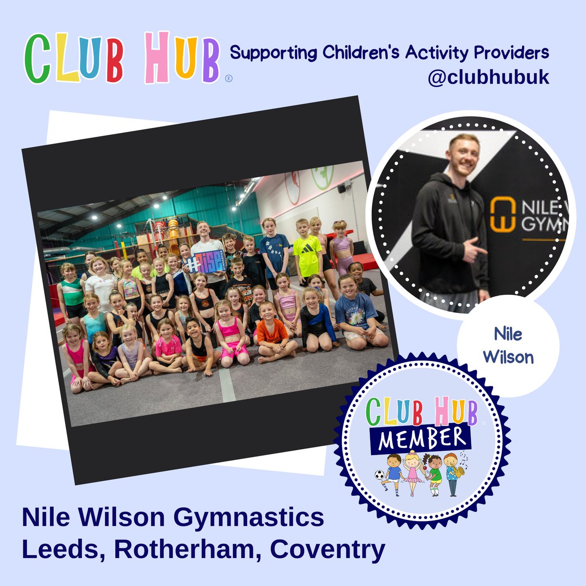 Nile Wilson's vision is to run gymnastics clubs around the country that ‘Change the Game’ 
Contact info@nilewilsongymnastics.com for more details 

#clubhubmember #clubhubuk #gymnasticsforkids #gymnasticsclasses #leedsmums #coventrymums #mansfieldmums #gymnasticstraining