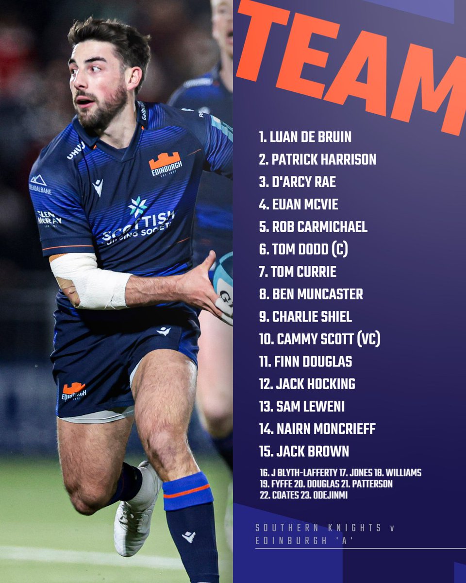 Your Edinburgh 'A' team to face Southern Knights in tomorrow night's @SuperSeriesRug Sprint opener at The Greenyards - live on @bbcalba 📺 Read more ➡️ bit.ly/SKvERa