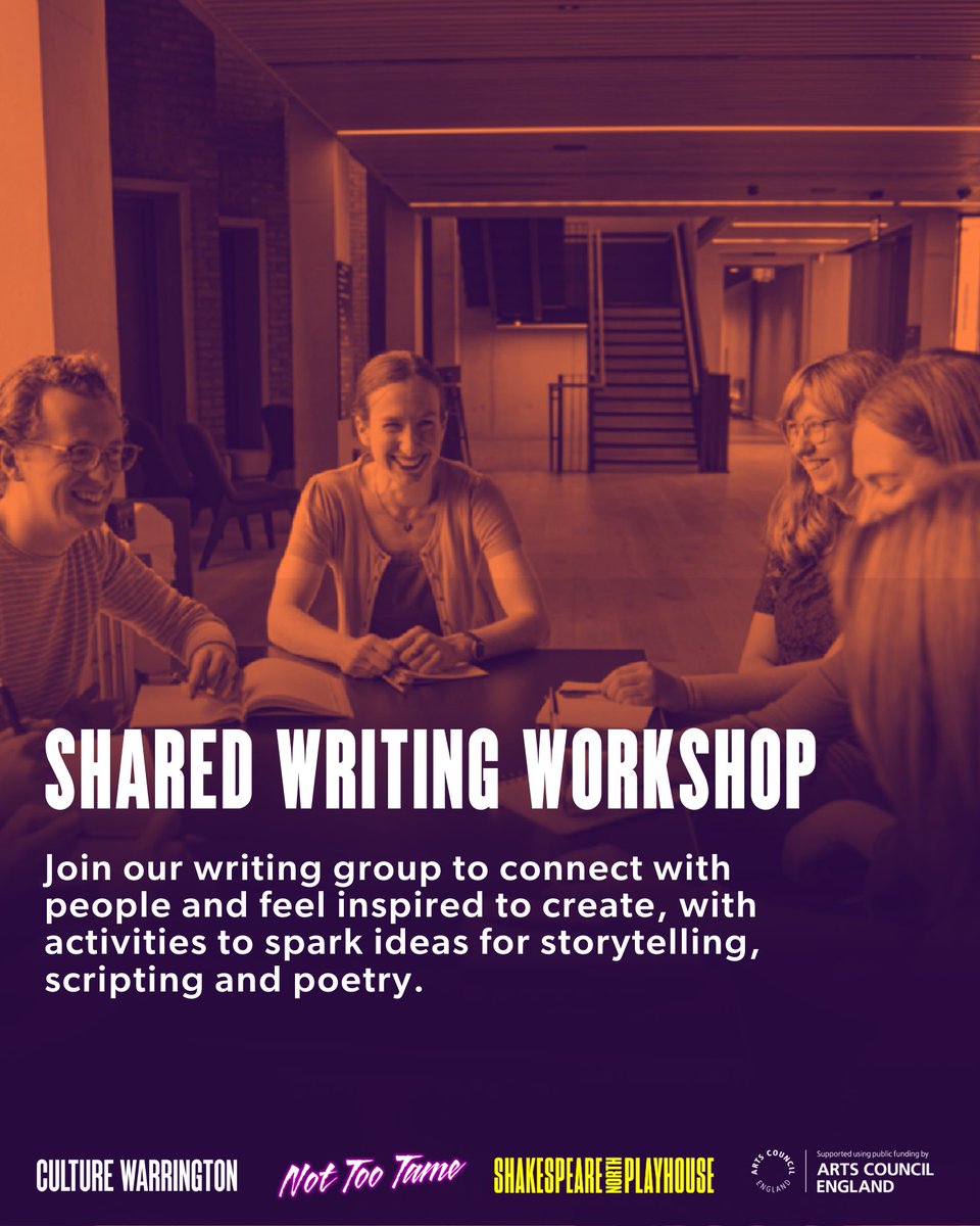 Shared Writing Workshop ✍️ Free to attend 🎟️ Three sessions taking place on 3rd May // 9th May // 16th May 1-3pm Join our writing group to connect with people and feel inspired to create, with activities to spark ideas for storytelling, scripting and poetry. Book now!