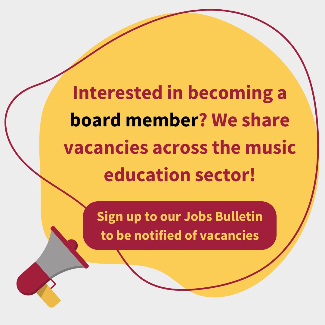 Now Music Mark members can advertise voluntary board roles for free, you will spot more board member positions on our Jobs Bulletin! 👀 Make sure to sign up to our free Jobs Bulletin so that you don't miss out on any of these vacancies ✉️ 🔗Sign up: ow.ly/CNVg50RiNot