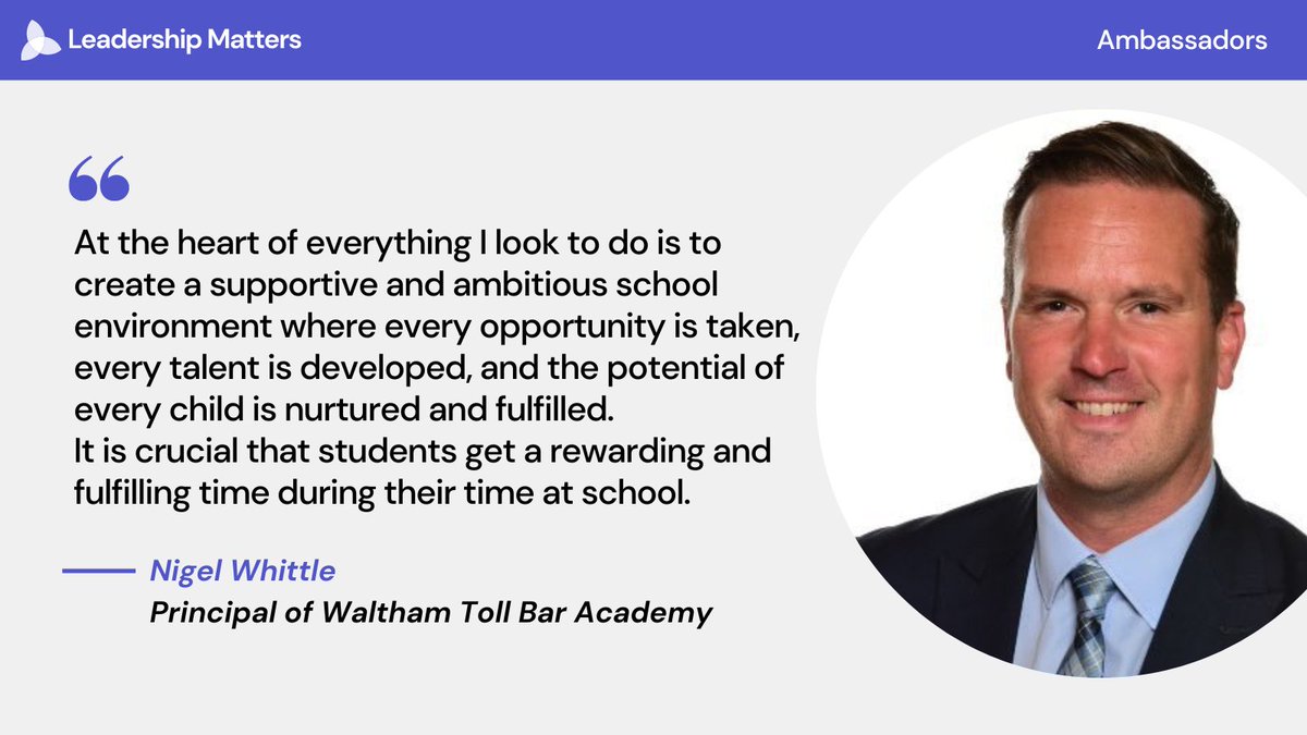 🌟 Ambassador Highlight @nigel_whittle is an active education and LM community member and is highly passionate about improving pupil outcomes through better leadership and teaching 🚀 Thank you for your involvement with LM, Nigel! #ambassador