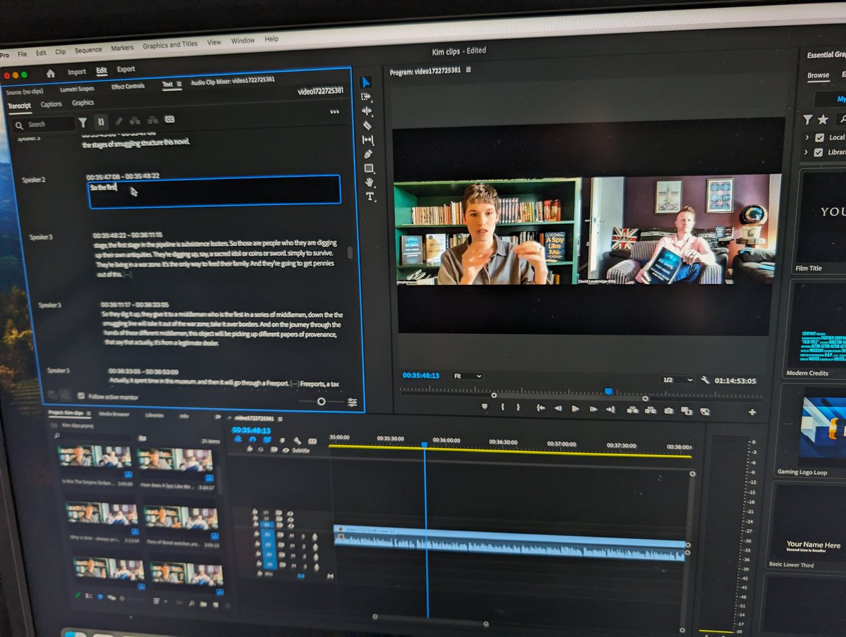 It's not a short job by means but I'm feeling quite honoured to get an exclusive look at @kimtsherwood's interview with David as I work to add bespoke subtitles to the individual video clips before they go live in coming days. @LicenceToQueer and I both agreed that, with