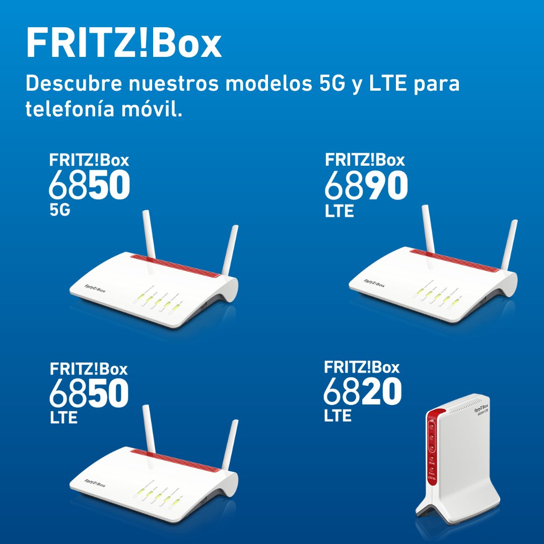 Descubre toda la gama de routers FRITZ! con telefonía móvil. es.avm.de/telefonia-movi… #pasateafritz #necesitasunfritz