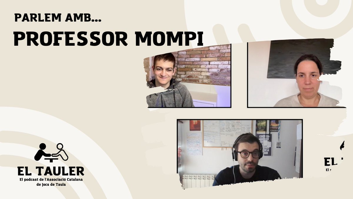 🎲Seguim amb més episodis d'"El Tauler"

Avui parlem amb el Professor Mompi!

🔗youtu.be/tJB1ByVakkM