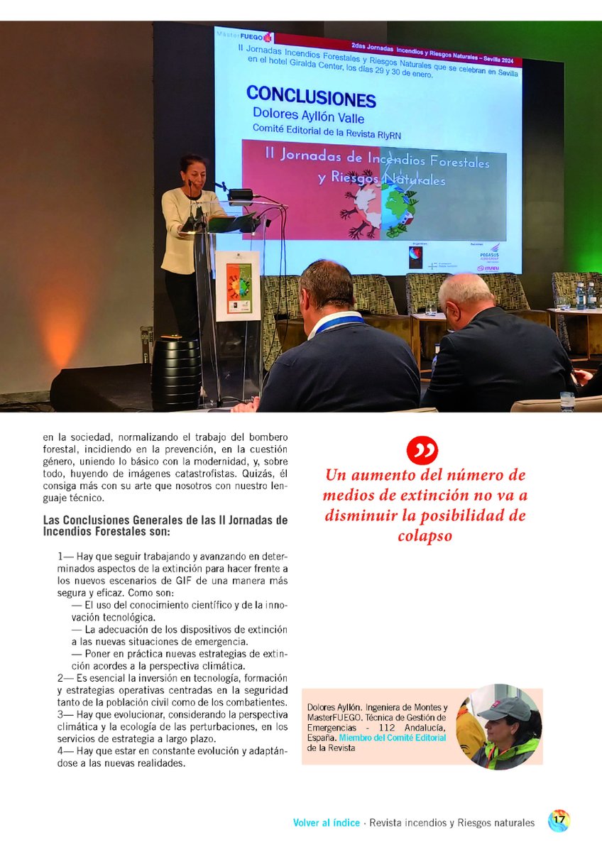 Conclusiones “II Jornadas de Incendios Forestales y Riesgos Naturales” celebradas los días 29 y 30 de enero de 2024 en Sevilla, España 🔥 Online #RevistaIyRN 12 revistarirn.org/revista  #RiesgosNaturales #Incendios