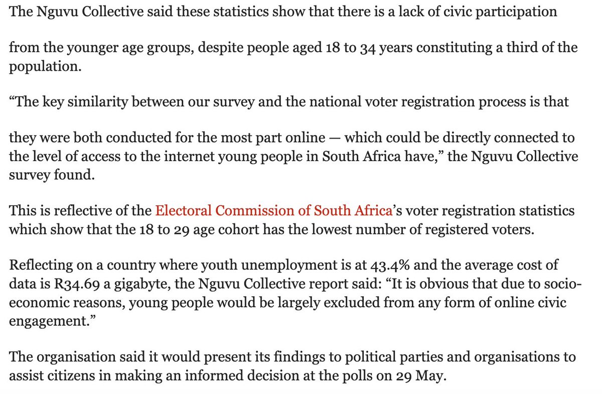 🗞️📰 MAIL & GUARDIAN @NoxMfocwa, our Partnerships Specialist, spoke to @mailandguardian on our South Africa Election survey report which shows how women are affected by manifesto agenda issues like 'load shedding' mg.co.za/politics/2024-… #OurPowerCollective