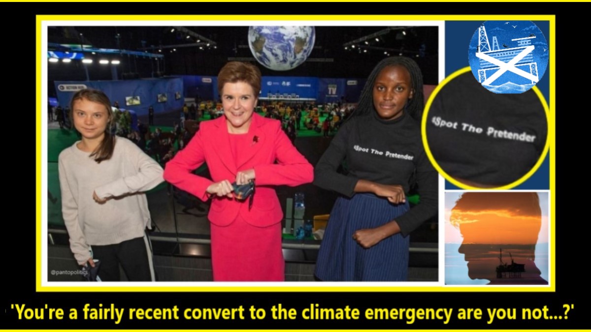 Glenn Campbell's 'best-ever' line of questioning to Nicola Sturgeon... 'You're a fairly recent convert to the climate emergency are you not...?!?!?' #ElsieMcSelfie #TheGreatPretender #COP26