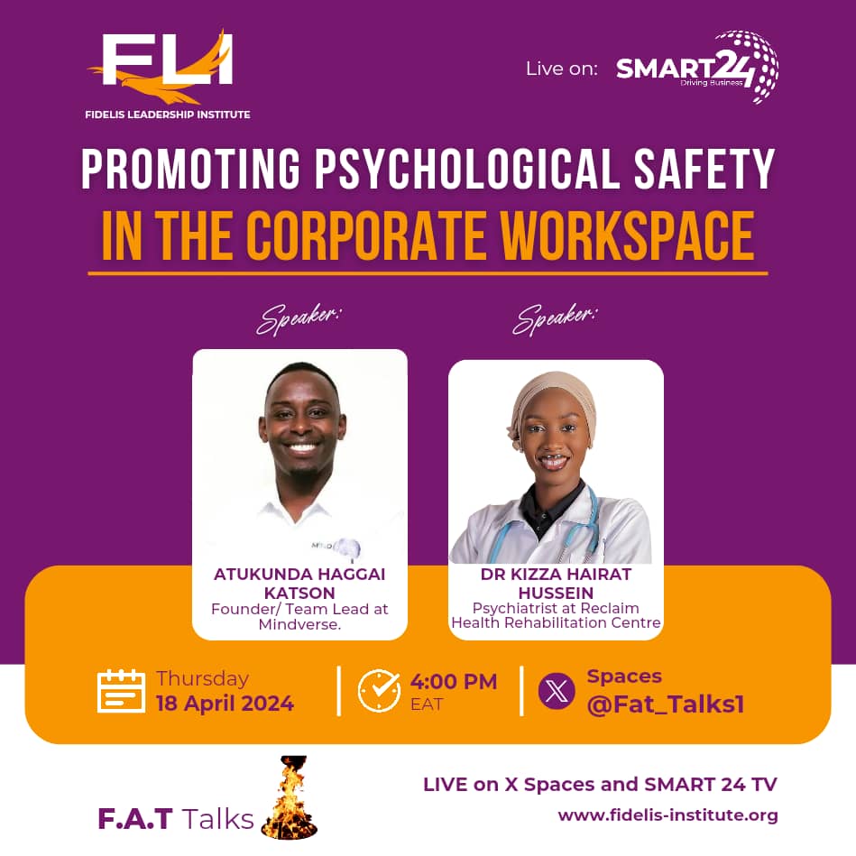 Join us today for #FATTalks: Conversations that Matter!

Topic: Promoting Psychological Safety in the Corporate Workspace at  4 PM.
 
 Watch live on @Smart24TVnow  OR x.com/Fat_talks1/sta… on our  X space .

Don't miss out on these