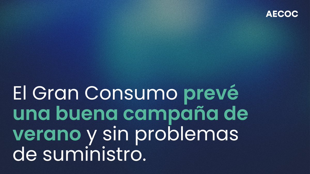 ➡️ Según el estudio “Pulso al sector de AECOC”, donde han participado más de una veintena de compañías líderes de la industria y la distribución del #GranConsumo, hasta un 66% de las empresas augura una buena campaña de verano y sin problemas de suministro. Además, un 84% ha