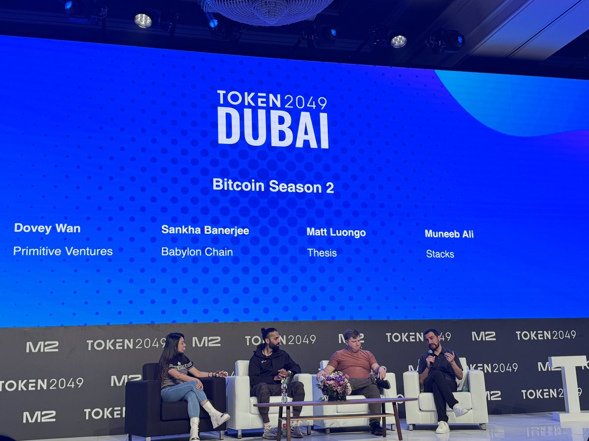 Bitcoin Season 2 is drived by @Stacks @thesis_co @babylon_chain at @token2049 We can’t rely on Satoshi 😅