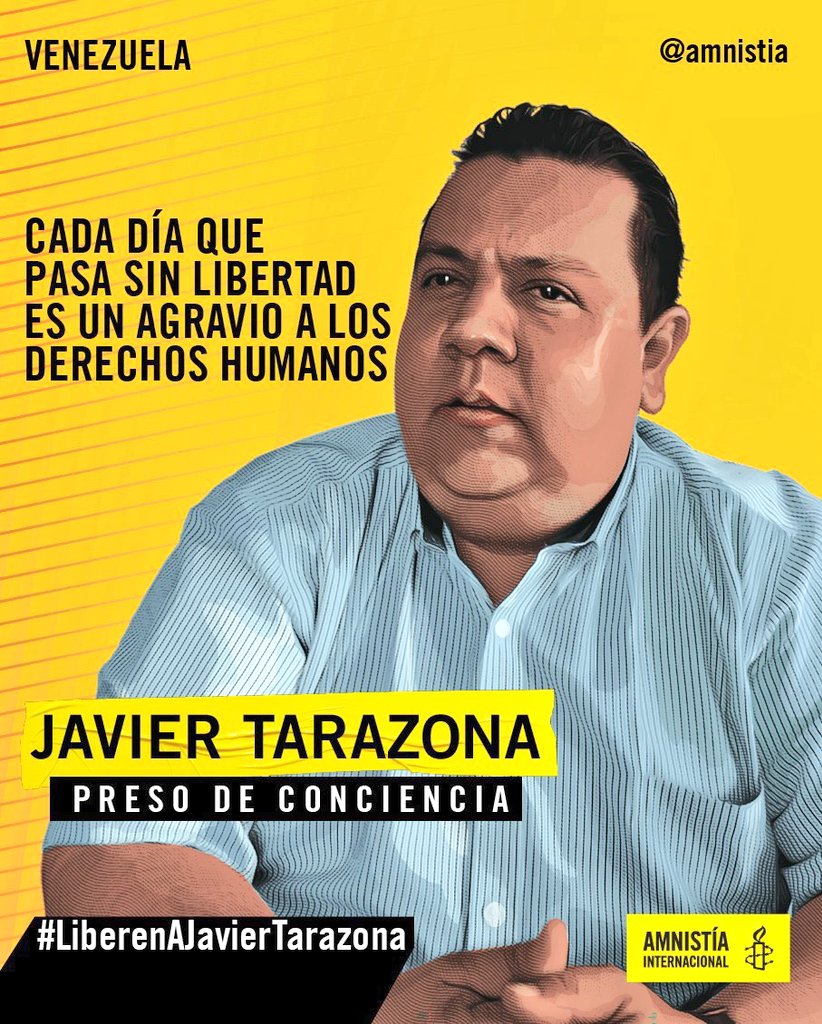 Hoy #18Abr suma 1021 días la detención arbitraria y privación ilegítima de libertad de @javiertarazona director de @FundaREDES_ Debe ser puesto de inmediato en libertad. Ser defensor de DDHH no es delito, su salud ya no es la misma #LiberenAJavierTarazona @CEVmedios @KarimKhanQC