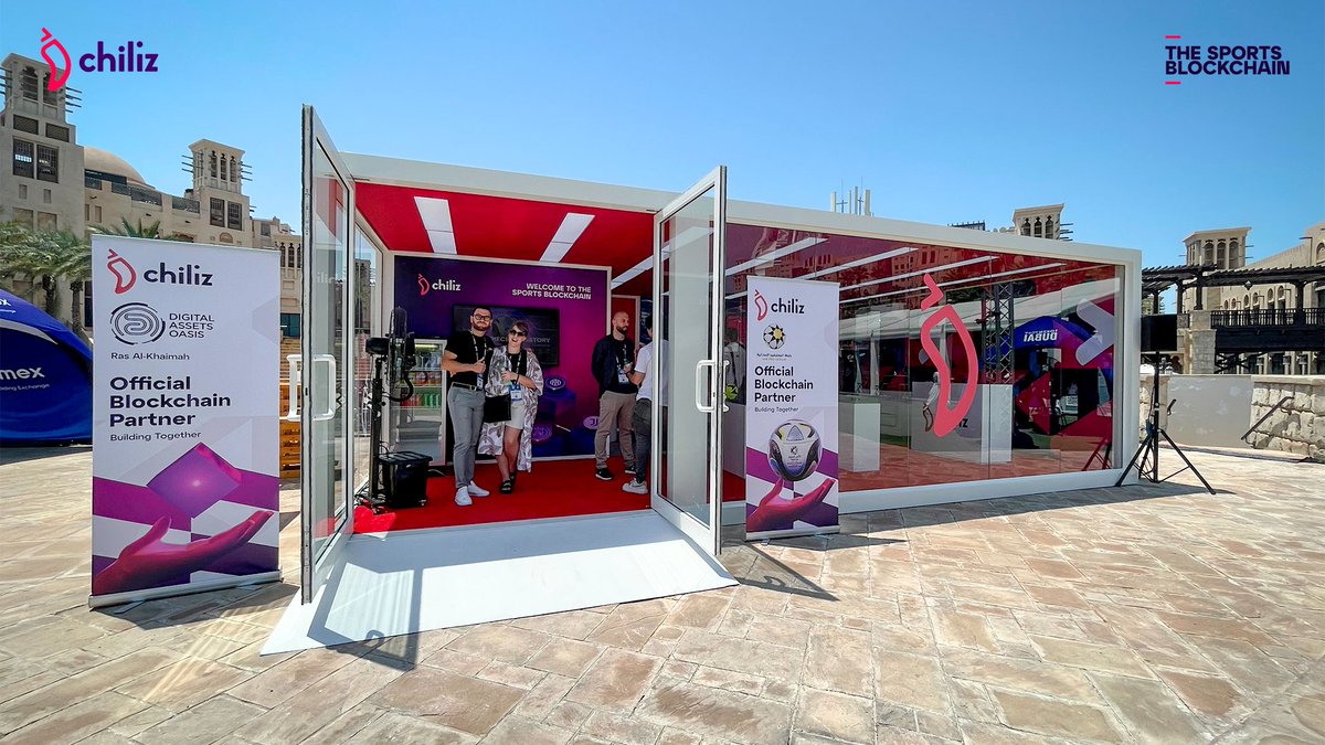 Chiliz's tweet photo. Chiliz @ Token2049 Dubai 🇦🇪

The Sports Blockchain has landed in the United Arab Emirates! Come over to our booth to have a chat about our recently announced partnership with @UAEProLeague or anything else in the SportFi ecosystem. 🤝

#Token2049Dubai ⚡ $CHZ https://t.co/68snWjj1QT
