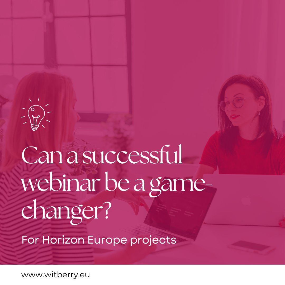 WITBerryEU's tweet image. Are you planning to organize a webinar for your Horizon Europe project? If that’s the case, check out our latest article! We have created a short check list that will help you to maximise your webinar’s success. Read the article bit.ly/3Um3VJL