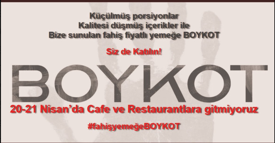 taaardu's tweet photo. #fahişyemeğeBOYKOT sadece cafe ve restaurantlara gitmemekle olmaz. O günlerde Uygulamalardan da sipariş verilmemeli. Ayrıca yüksek fiyatların en önemli sebebi işletmelerken; diğer yanda uygulama ve kredi kartı komisyonları, yüksek işyeri kiraları, eleman giderleri de sebeptir.