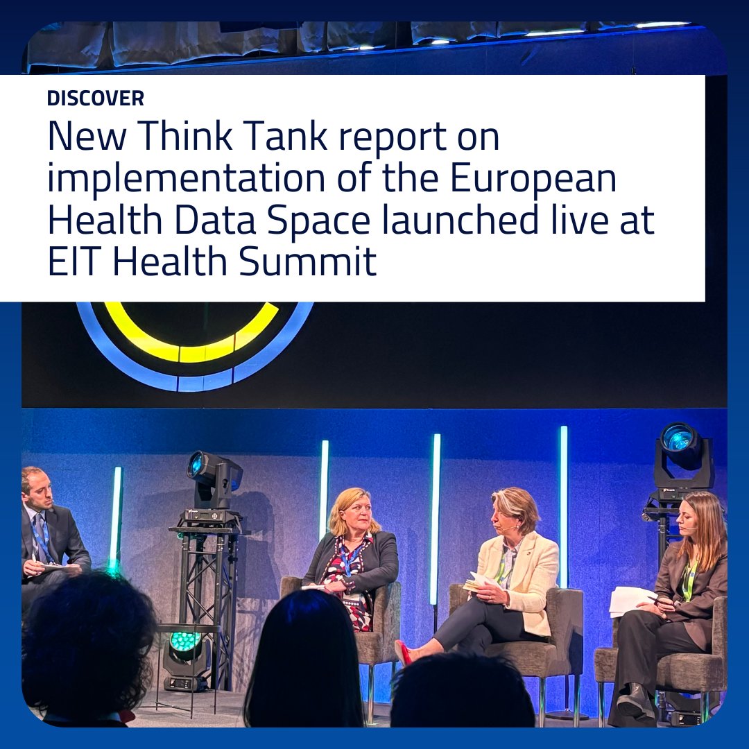 📢 Our new Think Tank report, “Implementing the European Health Data Space” has just been launched live at EIT Health Summit! 📥 Download this vital read for policymakers, Partners, and start-ups now: loom.ly/UGTKahE