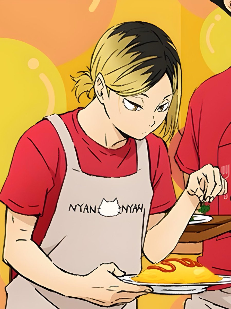 kenma with his hair up in a ponytail lives in my mind rent free