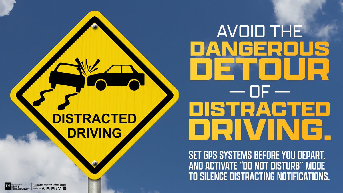 In 2023, 1 out of 9 crashes on Tennessee roadways involved a distracted driver. While various factors contribute, phone use stands out as the most preventable cause. 📵 Prioritize safety: set your GPS and activate 'Do Not Disturb' mode to keep your eyes where they belong.