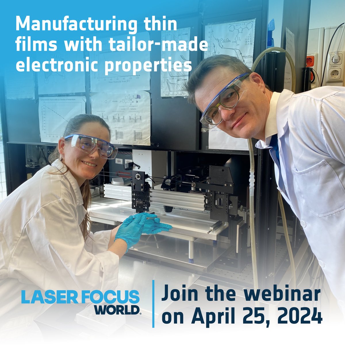 Join the free @LaserFocusWorld #webinar on April 25th, where our researchers Dr. Jasmin Finkelmeyer and PD Dr. Martin Presselt from @UniJena and Leibniz-IPHT will present a new approach for producing thin organic semiconductor films with well-defined properties.