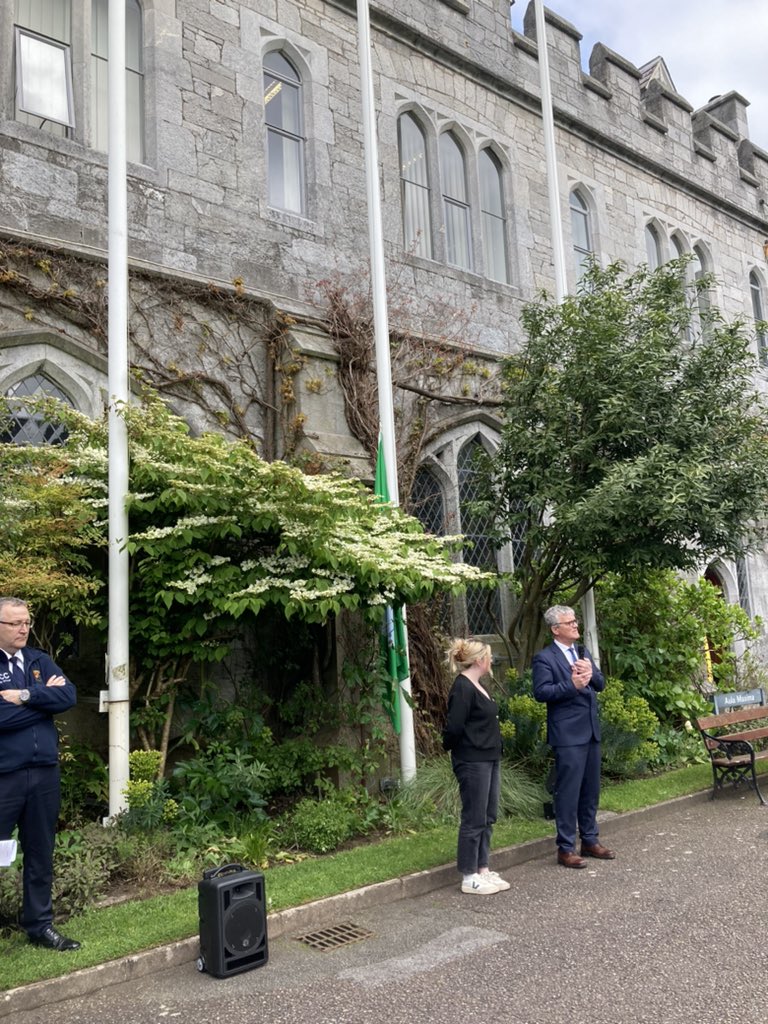 I’m a bit emotional at the raising of our Green Flag at @ucc. Reaffirming our commitment to environmental sustainability. The future at UCC is green.