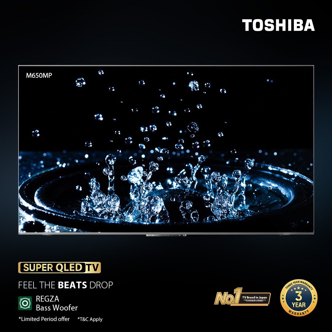 Listen closely. The symphony of a single water droplet. Buy Now: bit.ly/3F6BCqD bit.ly/3PBENvO #ToshibaTVIndia #M650MP #ToshibaTV