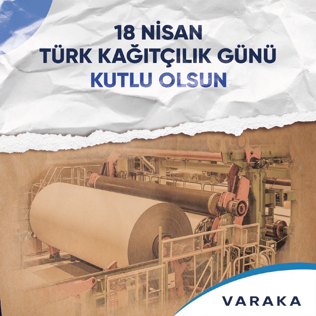 18 Nisan Türk Kağıtçılık Günü kutlu olsun.  
.  
.  
.  
#Varaka #AlbayrakGrubu #kağıt #kagitcilikgünü