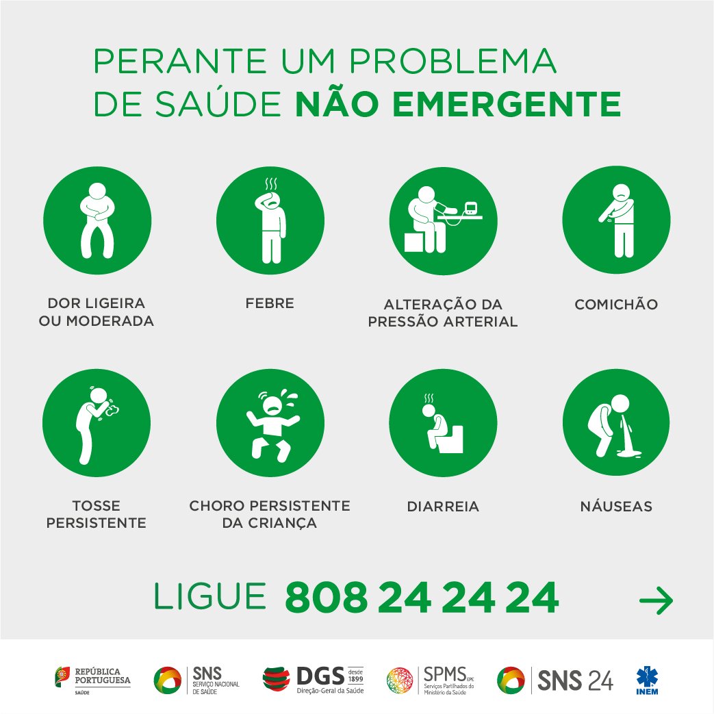 SNS_Portugal's tweet photo. Sabe quando deve ligar para o SNS 24 ou para o INEM? Ligar para o número certo faz toda a diferença! Pela sua saúde e pela saúde de todos/as. Saiba mais: https://t.co/CMQDOZttNv. 👌 #Saúde #SNS #SNS24 #SNS24ouINEM @INEMtwitting  @DGSaude https://t.co/QsFro2VXPu