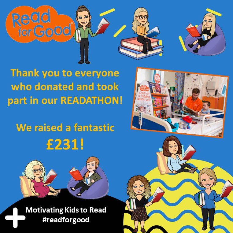 💜📚 £231 RAISED FOR @ReadforGoodUK! 📚💜

🤩 A huge WELL DONE and THANK YOU to all students who took part in our Readathon! 🤩

#readforgood #readingchallenge #fundraising