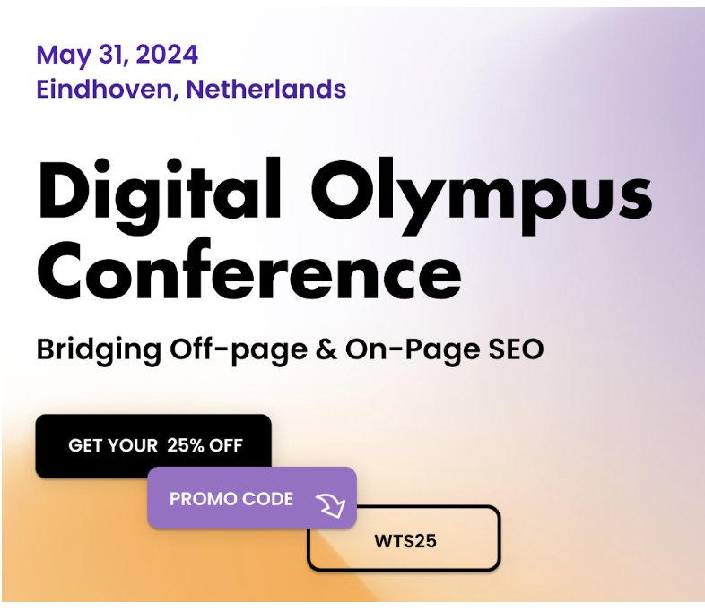 Our #WTSPartner, @DigitalOlympus, have a 25% discount for WTS members for their upcoming conference! Discount code: WTS25 When: May 31st, 2024 Where: Eindhoven Featuring: @aleyda, @CarrieRosePR, @JudithLewis, @BibiBuzzCom and more! --- digitalolympus.net/digital-olympu…