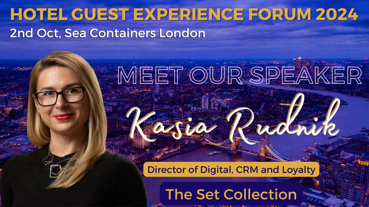 Hotel Guest Experience Forum, Magazine, News (@hotelguestforum) on Twitter photo We're delighted to announce that Kasia Rudnik, Director of Digital, CRM & Loyalty from The Set Collection, a leading voice in the Hotel industry, will be speaking at the Industry's 1st Hotel Guest Experience Forum, London 2024 ๐๏ธ
hotelguestexperienceforum.co.uk/london/2024/coโฆ
This event will take We're delighted to announce that Kasia Rudnik, Director of Digital, CRM & Loyalty from The Set Collection, a leading voice in the Hotel industry, will be speaking at the Industry's 1st Hotel Guest Experience Forum, London 2024 ๐๏ธ
hotelguestexperienceforum.co.uk/london/2024/coโฆ
This event will take