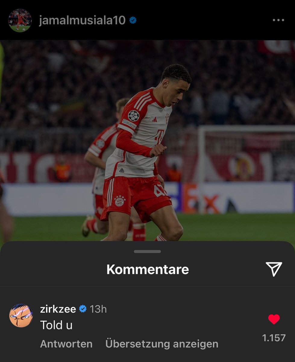 Zirkzee knew that we will reach the semi-finals in the Champions League.❤️