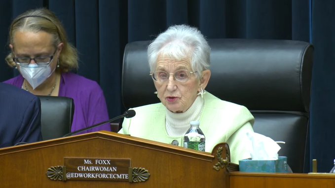 'The students don't seem to be afraid of your letters' Congresswoman @virginiafoxx to @Columbia University's president.