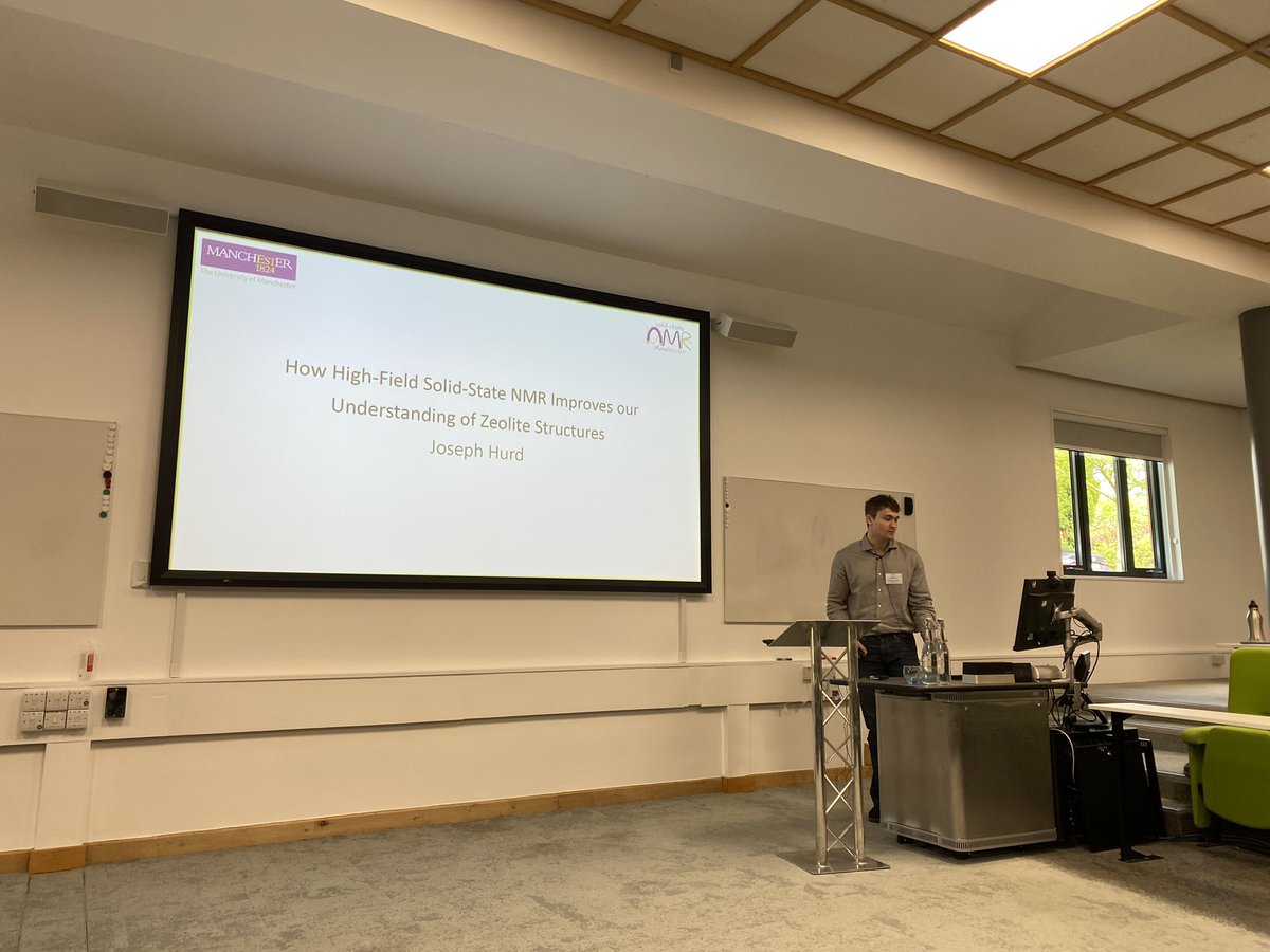 The UK High-Field Solid-State NMR Facility (@nrfhf) on Twitter photo Last speaker of the morning session is Joseph Hurd <a href="/OfficialUoM/">The University of Manchester</a> showcasing the power of high field MAS #NMR in zeolite chemistry. Last speaker of the morning session is Joseph Hurd <a href="/OfficialUoM/">The University of Manchester</a> showcasing the power of high field MAS #NMR in zeolite chemistry.
