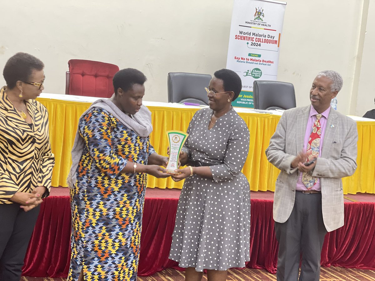 JollyAtwine's tweet photo. @MinofHealthUG’s PS @DianaAtwine has been awarded for her selfless contribution to the fight against Malaria in Uganda during the World Malaria Day 2024 scientigic Coloquium. #MoHWorks #SayNoToMalariaDeaths https://t.co/D37c0Tl5WK