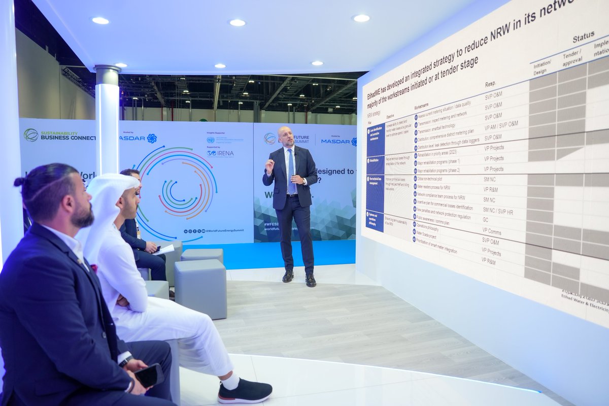 EtihadWE's tweet photo. Highlights from EtihadWE participation in the 16th edition of the World Future Energy Summit.

#EtihadWE
#WFES2024 https://t.co/ZrIhS3ZYDz