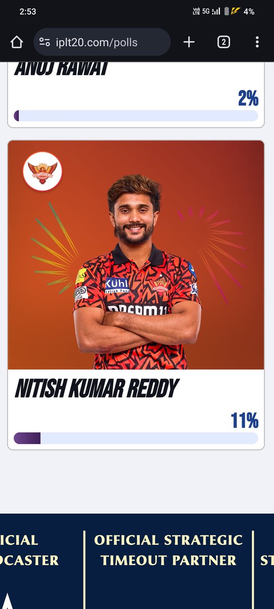 SunrisersfanSRH's tweet photo. Aa CSK gallu mottam Pathirana ki estunnaru
Plz vote for NKR
Vallaki cheppi waste
Emerging player ante Indian geliste better https://t.co/wfpgddjV57