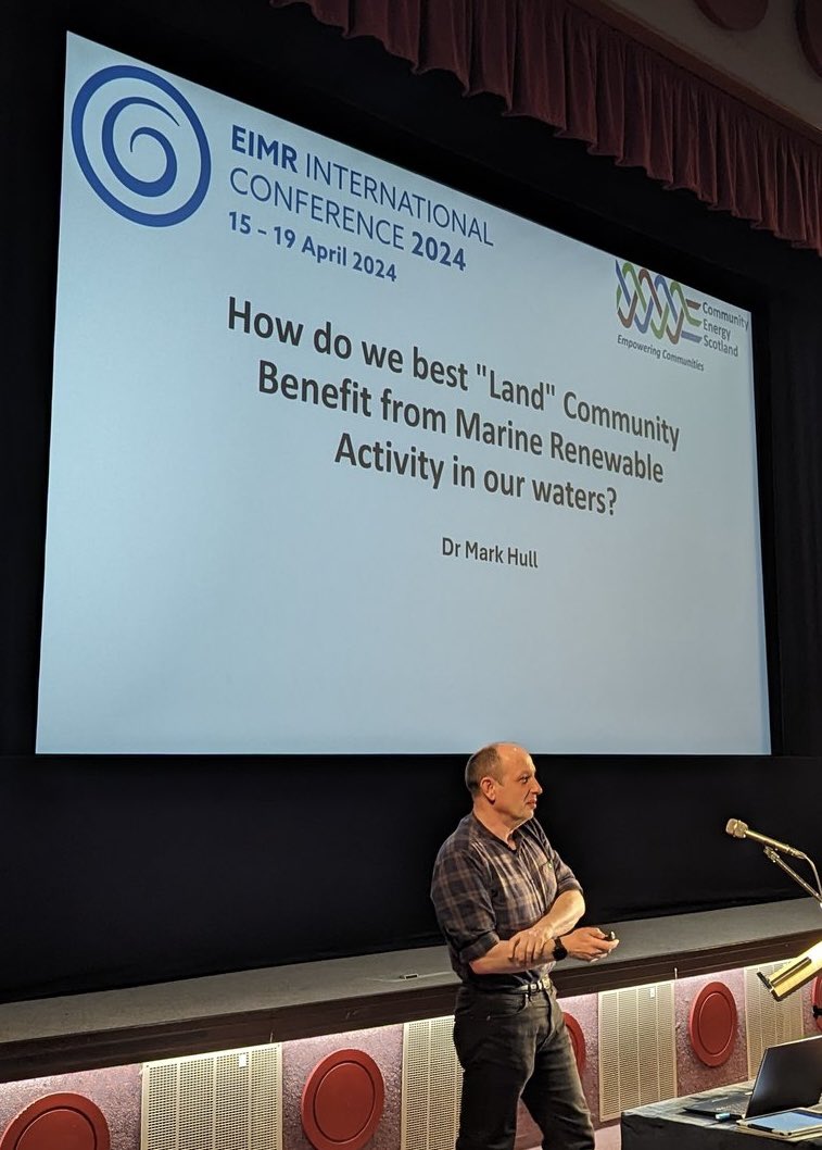 ohaganam's tweet photo. I was delighted to chair the “Community Benefit” session @eimr2024 this morning covering marine cultural heritage, how to “land” benefits from #MRE, community wellbeing and dissemination of research findings internationally - lots of transferable lessons! https://t.co/tRugMlAfvi