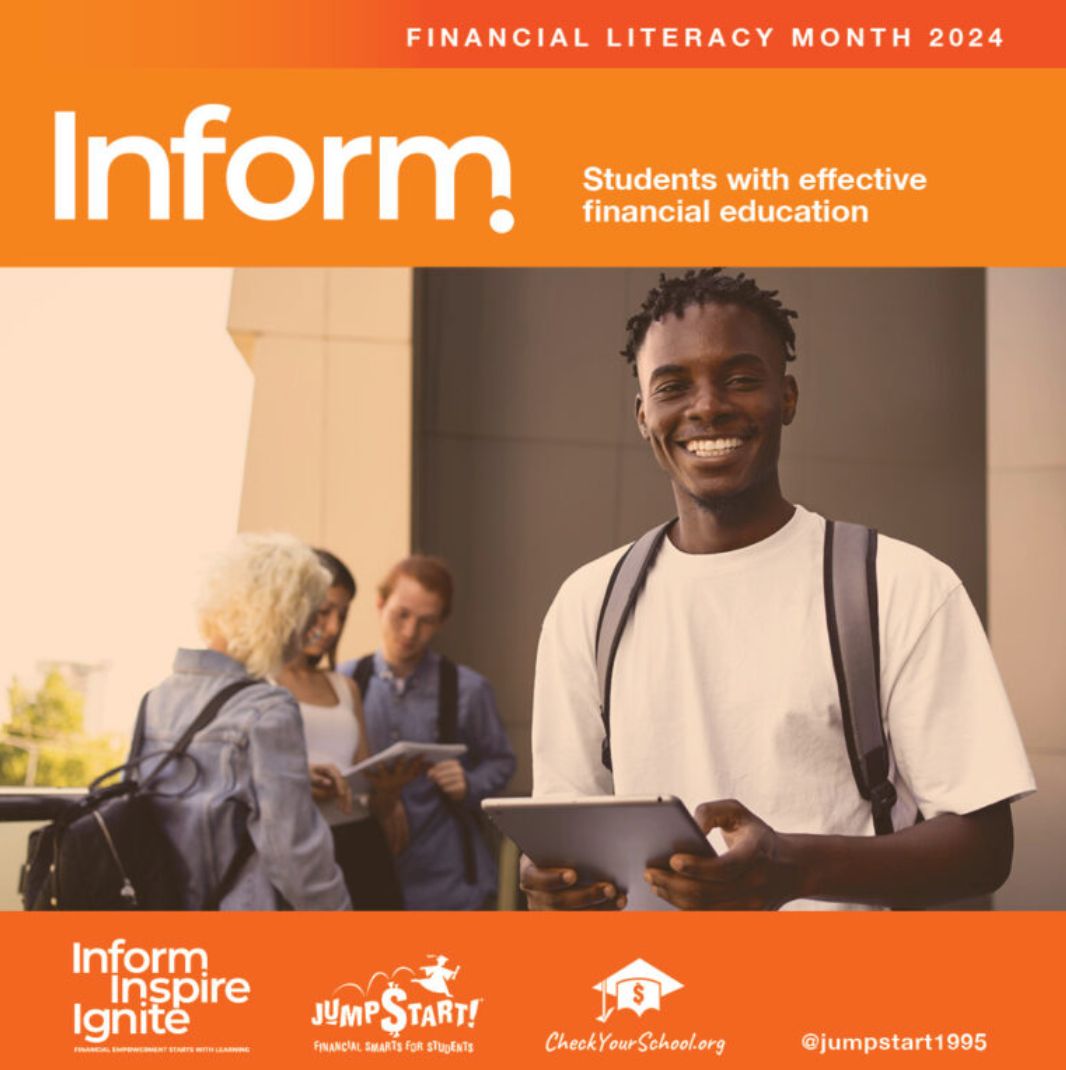 April is Financial Literacy Month. Financial literacy is critical for social mobility and economic empowerment. Let’s make sure all kids grow up with this important life skill through effective financial education. More: checkyourschool.org #EducateToEmpower