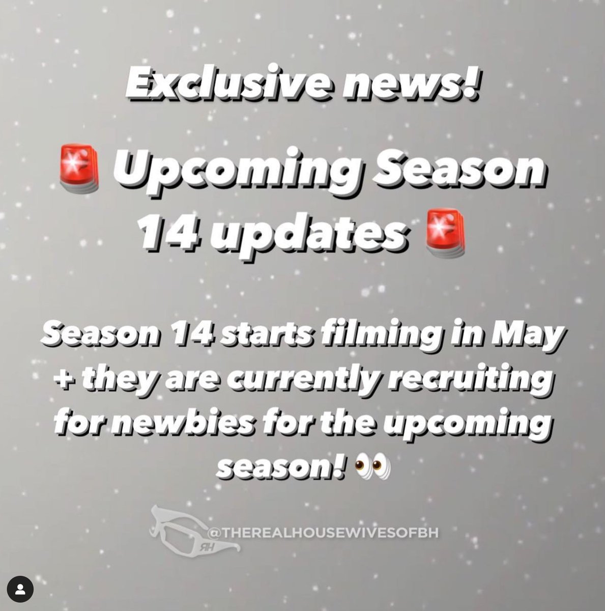 #RHOBH has moved filming to May.
Also, they plan to have more than 1 newbie