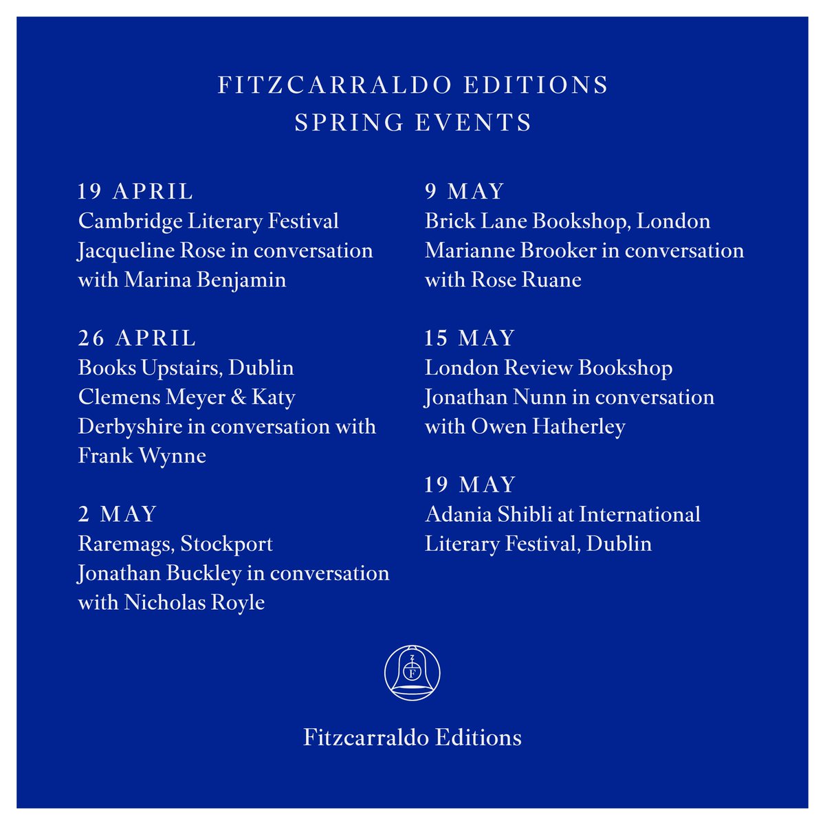🌱🌷We're delighted to announce some Spring events!🌷🌱 More information and tickets here: blog.fitzcarraldoeditions.com/fitzcarraldo-e…