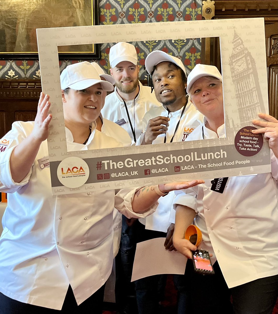 LACA #Thegreatschoollunch. under way with MP’s at the House of Commons - thank you to the #SCOTY chefs for a fantastic lunch