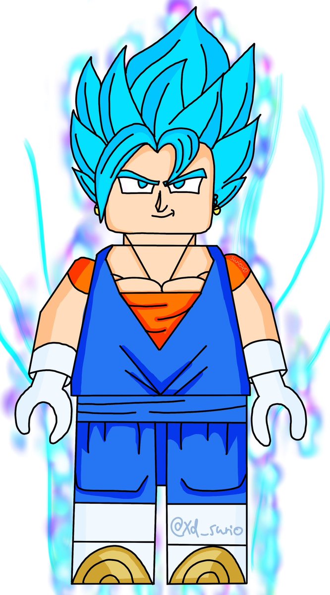 You two doubled up so we did the same. You know, just to play it fair, we're a merged fighter! A combination of Vegeta and Kakarot, Vegito and here's something new...VEGITO BLUEEEEE!!