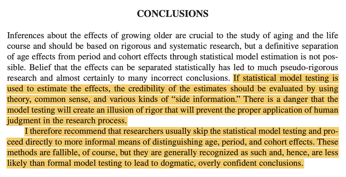 Glenn (2003) on Distinguishing age, period, and cohort effects. The same advice applies more widely.