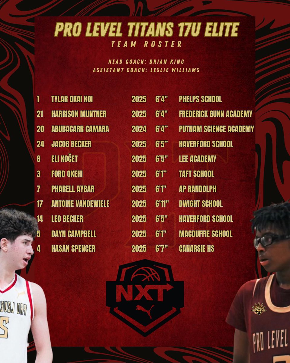 Rosters are live for our Puma NXT Circuit Teams. College coaches 👀 all high academic players too!