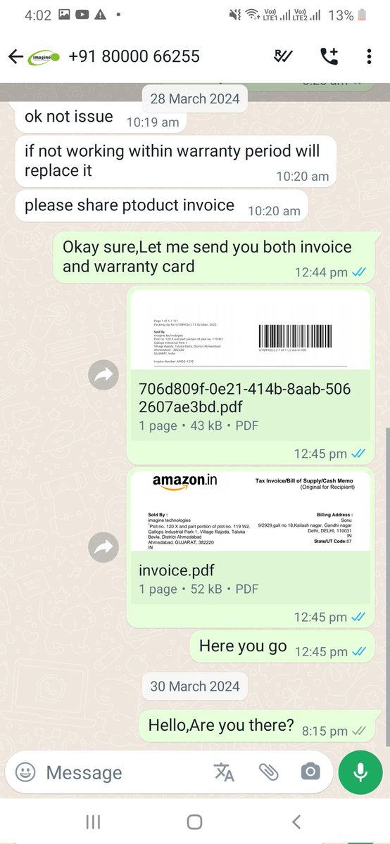 sarcastipeople's tweet photo. @amazonIN Order Number: 402-9718115-0982751
Thought #Amazon would honor 1-year warranty, but when item stopped working in 3 months, I contacted you. You told me to reach out to the seller, who ghosted when asked for replacement. Is this how trust is built now? #CustomerService#Disappointed https://t.co/0PNkWKkUKy