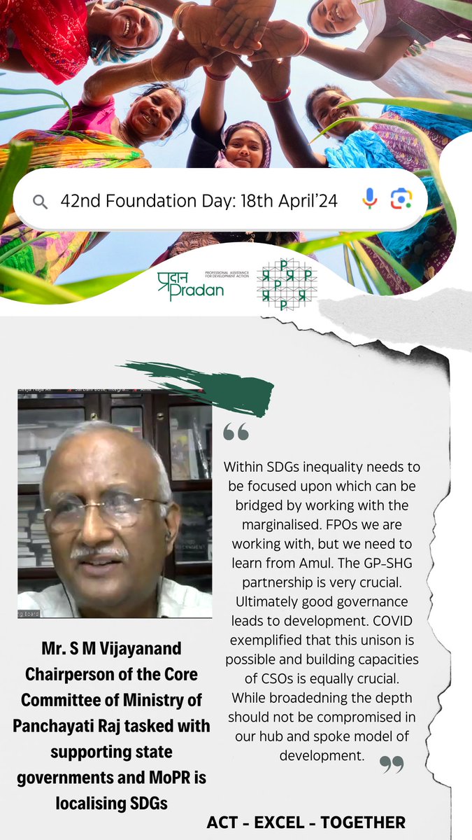 Mr. S. M. Vijayanand reminded all of us that as an organisation grows in size the depth of work should not be compromised. #FoundationDay #42ndFoundationDay